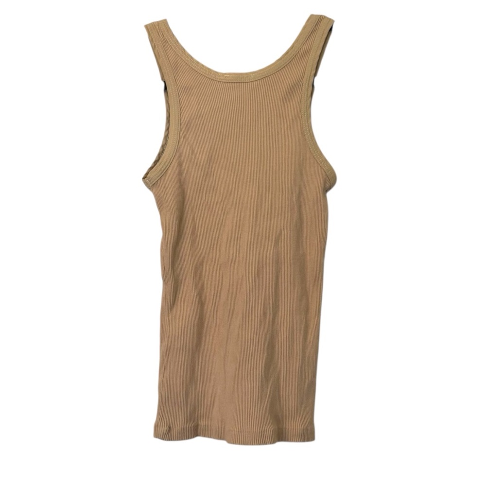 Sandro Ribbed Tank Top Beige - Picture 2 of 6